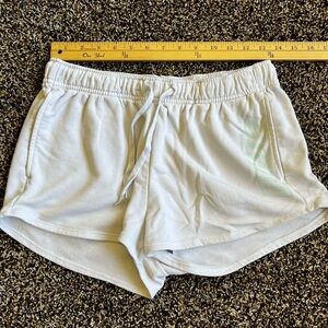 Puma White Athletic Shorts with Elastic Waistband